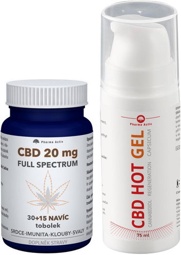Pharma Activ CBD Full Spectrum 20 mg tob.45 + CBD Hot Gel Capsicum 75 ml - CBD - Main image