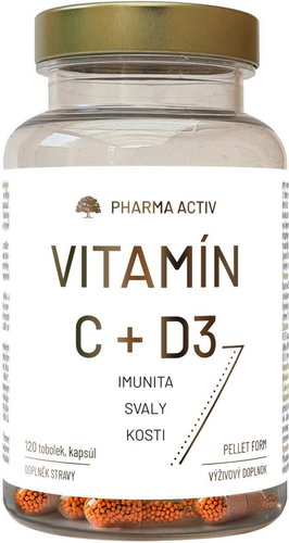 Pharma Activ Vitamin C + D3 120 capsules - Vitamins - Main image