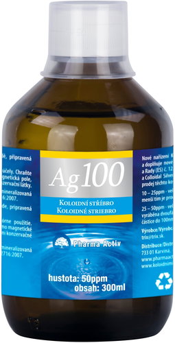 Pharma Activ Koloidní stříbro Ag100 50ppm 300 ml - Colloidal Silver - Main image
