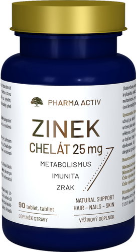 Pharma Activ Zinek chelát 25 mg 90 tablet - Zinc - Main image