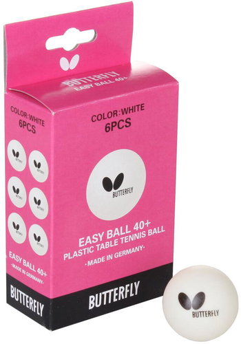 Butterfly Easy Ball 40+ 6 pcs multipack 6 pcs - Table Tennis Balls - Main image