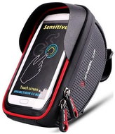 TopQ WHEEL UP mobile phone case for bicycle handlebars black - red XL - Bike Bag