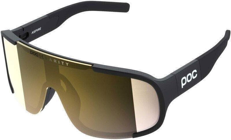 POC Aspire Uranium Black Violet Gold Mirror Cycling Glasses