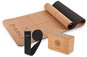 Exercise Set HMS Cork Yoga Set, YM11 mat, KJ02 yoga block and SJ02 strap - Sada na cvičení