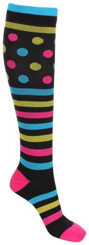 Merco Striped Dots Women's compression socks, L - knee socks - Main image