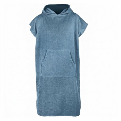 Agama Bamboo Towel Poncho, size 2XL, steel blue - Towel Poncho - Main image