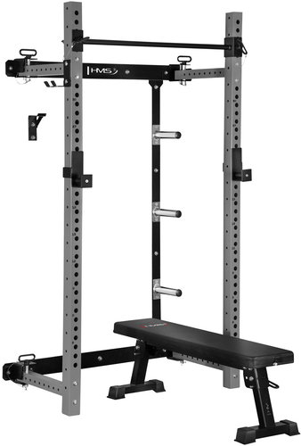 HMS Multifunctional folding weight bench - Power Rack KLT34, grey - Multi Gym - Main image