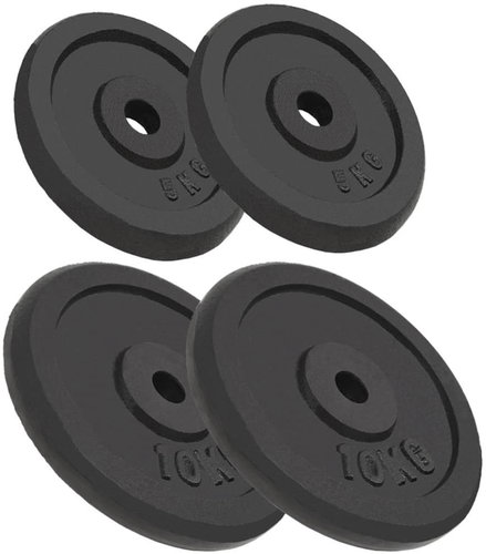 SHUMEE Kotouče na činky 4 ks 2× 10 kg + 2× 5 kg litina - Gym Weight - Main image