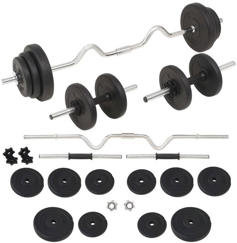 SHUMEE Sada činek barbell a dumbbell 30 kg - Dumbell Set - Main image