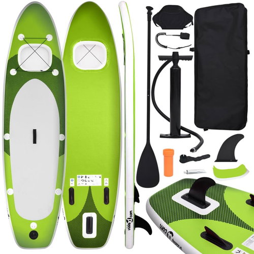 SHUMEE Nafukovací SUP paddleboard a příslušenství zelený 300 × 76 × 10 cm - Paddleboard - Main image