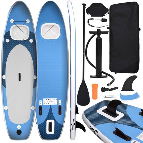 SHUMEE Nafukovací SUP paddleboard s příslušenstvím modrý 360 × 81 × 10 cm - Paddleboard - Main image