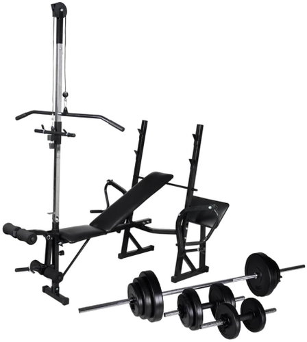 SHUMEE Weight bench with weight rack and set of dumbbells 30,5 kg, steel - Fitness Bench - Main image