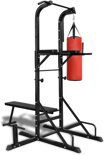 SHUMEE Strengthening tower with bench for abdominal muscles and boxing bag - Fitness Bench - Main image