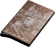 Pularys Pouzdro na doklady Zen Prague, hnědé, hliník - Document Holder