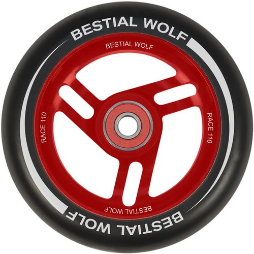Bestial Wolf Wheel Race 110 mm Black/Red - Scooter Wheels - Main image
