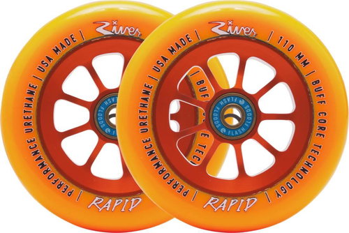 River Wheels Rapid Sunset 110 mm Orange 2 pcs - Scooter Wheels - Main image