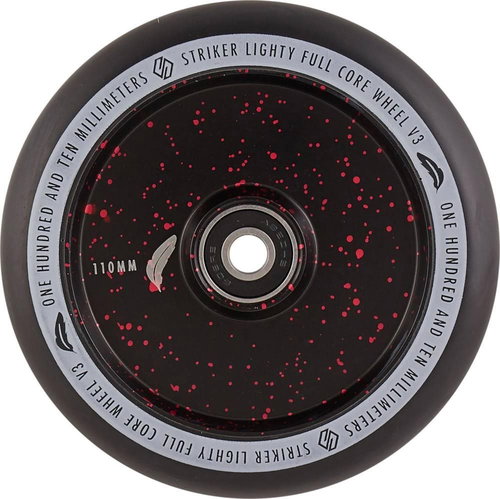 Striker Wheel Lighty Full Core V3 Splash Black/Red - Scooter Wheels - Main image
