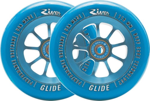 River Wheels Glide Sapphire 110 mm Blue 2 pcs - Scooter Wheels - Main image