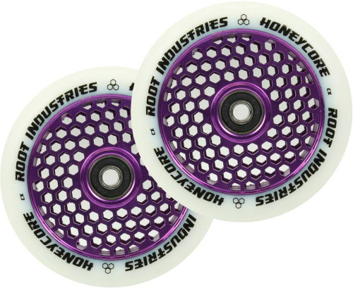 Root Industries Wheels Honeycore White 110 mm 2 pcs Purple - Scooter Wheels - Main image