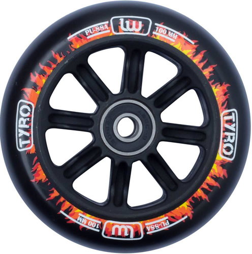 Longway Wheel Tyro Nylon Core 110 mm Black/Fire Flame - Scooter Wheels - Main image