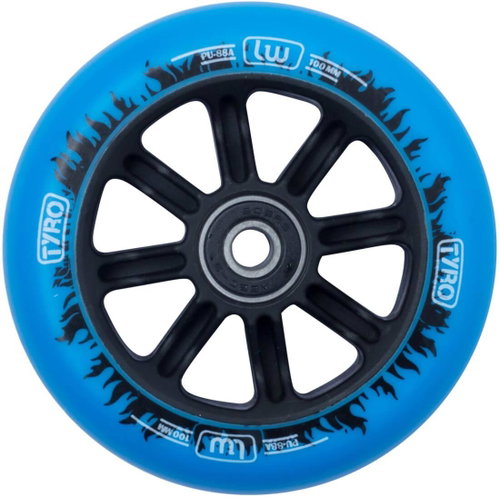 Longway Wheel Tyro Nylon Core 110 mm Blue/Black Flame - Scooter Wheels - Main image