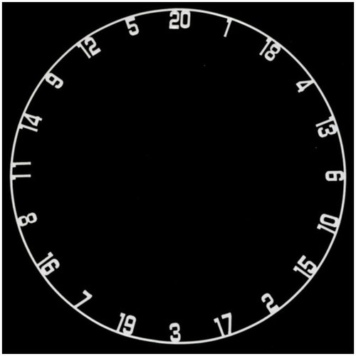 Bull's Spare circle with numbers for sisal targets - Dart Accessories - Main image