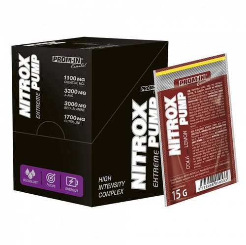 PROM-IN Essential Nitrox Pump Extreme 10 x 15 g cola with lemon - Pre-Workout Supplement - Main image
