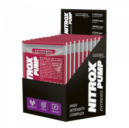 PROM-IN Essential Nitrox Pump Extreme 10 x 15 g cherry - Pre-Workout Supplement - Main image