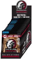 INDIANA Jerky hovädzie Less Salt 15× 25 g display - Sušené mäso