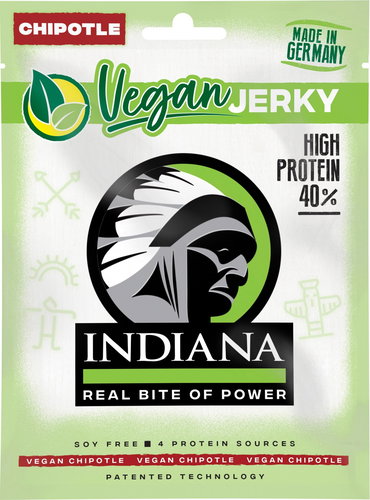 INDIANA Vegan Jerky Hot & Sweet (Chipotle) 25g - Dried Meat - Main image