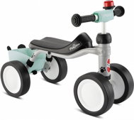 PUKY PUKYlino Bundle four-wheel pushchair with padding, bag and bell, grey/mint - Balance Bike