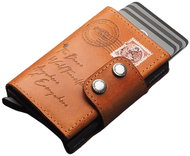 Pularys Doppio Postcard Decor Unisex Leather Wallet Light Brown 211914106 - Wallet