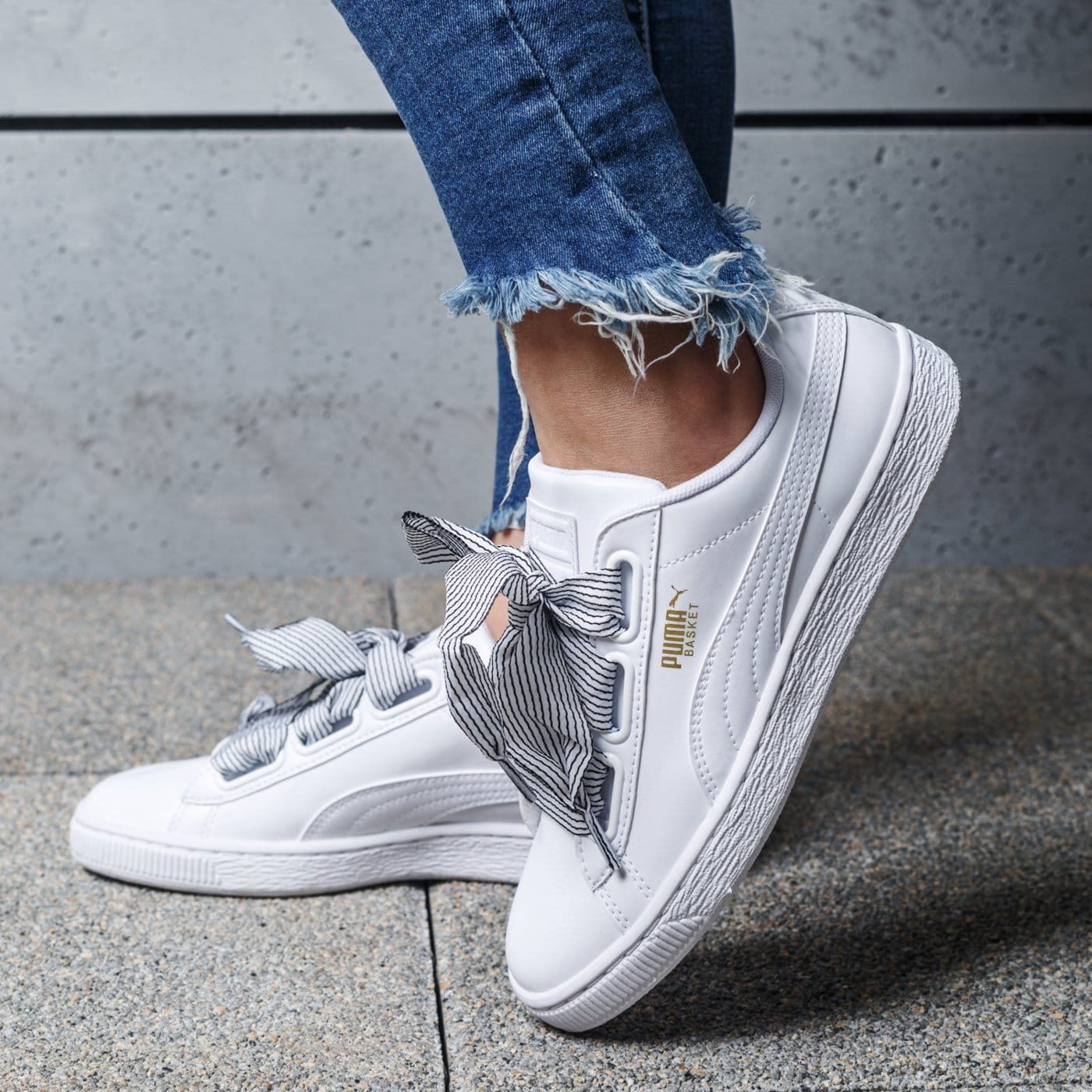 Puma basket outlet heart gray