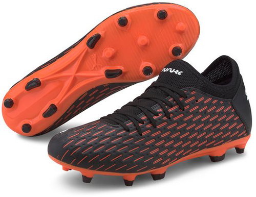 PUMA FUTURE 6.4 FG AG, Black/Orange, EU 46.5/305mm - Football Boots - Main image