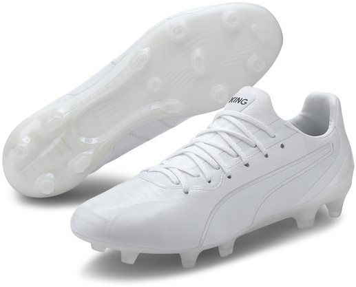 PUMA KING Platinum FG AG, White/White, EU 41/265mm - Football