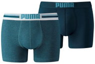 Puma Placed Logo Boxer 2-Pack, Blue, M - Boxer Briefs