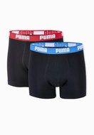 Puma Basic Boxer (2 pairs), Black/Red/Blue, size S - Boxer Briefs