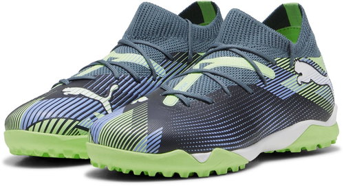 Puma FUTURE 7 Match TT šedé/světle zelené/modré EUR 33 - Football Boots - Main image