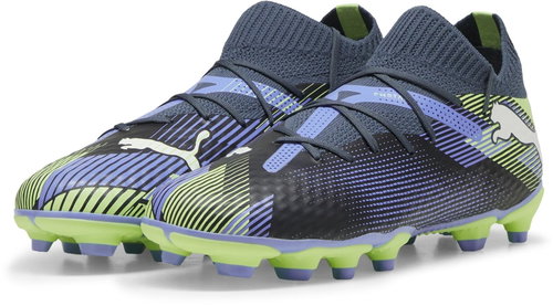 Puma FUTURE 7 Pro FG/AG šedé/světle zelené/modré EUR 33 - Football Boots - Main image