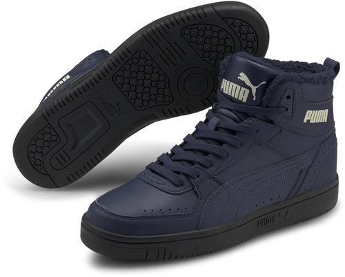 PUMA Puma Rebound JOY Fur, Blue/Black, size EU 45/295mm - Casual Shoes - Main image