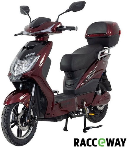 Racceway E-Fichtl, Burgundy-Glossy - Electric Moped - Main image