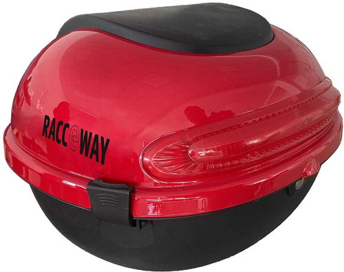 Rear case for electric scooter RACCEWAY MONA, red - Motorcycle Case - Main image