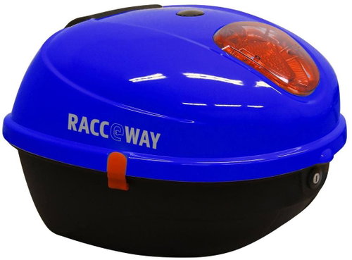 Rear case for electric scooter RACCEWAY CENTURY, blue glossy - Motorcycle Case - Main image
