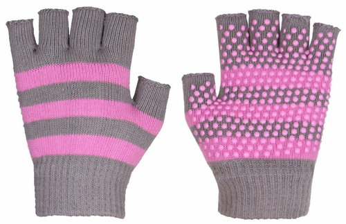 Grippy G1 Yoga Gloves Fingerless Pink - Workout Gloves - Main image