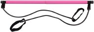 Pilates Sticks posilovací tyč s gumou růžová - Tréninková pomůcka
