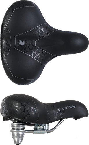 RATIKON NOVA Women's Saddle with Spring, Black - Saddle - Main image