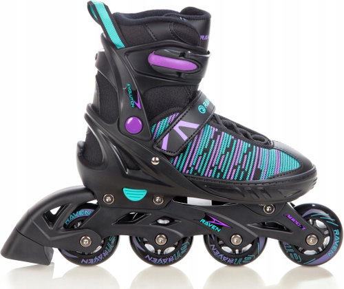 Raven Cande Black/Mint/Violet 31-35 - Roller Skates - Main image