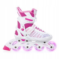 Raven Svítící kolečkové inline brusle Raven Grace růžové (all wheel LED) 28-32 - Roller Skates