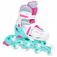 Raven Loret Mint/Pink svítící kola LED 34-37 - Roller Skates