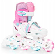 Raven Loret Glitter White/Mint/Pink svítící kola LED 27-30 - Roller Skates